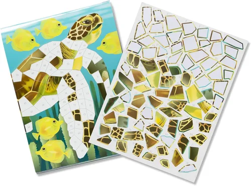 Vista 7 de Melissa & Doug Paquete de 3, juego de blocs de calcomanías de mosaico Safari, Océano y Naturaleza, 12 escenas cada una