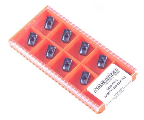 Vista 11 de Accusize Industrial Tools APKT11T308-LH Insertos de carburo para mecanizado de aluminio, juego de 10 piezas, 0058-1130x10