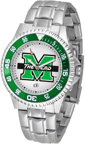 Vista 12 de SunTime Reloj de cuarzo de 1.575 in para hombre, correa de acero inoxidable de 0.787 in, esfera Gameday