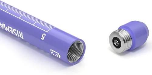 Vista 5 de RISEMART - Minilinternas para enfermeras, pack de 2, linterna médica reutilizable con medidor de pupila y regla, luz LED blanca para estudiantes