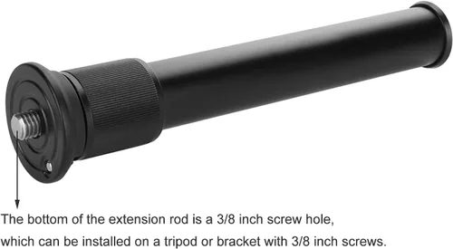 Vista 7 de Extensión de monopod extensible de montaje en Tr varilla central eje de columna de extensión de tubo de extensión de aleación de aluminio Tr tubo