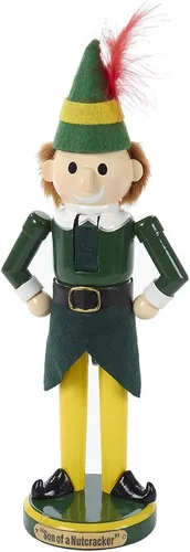 Vista 2 de Kurt Adler muñeco de madera de Buddy el Elfo cascanueces, 11 pulgadas