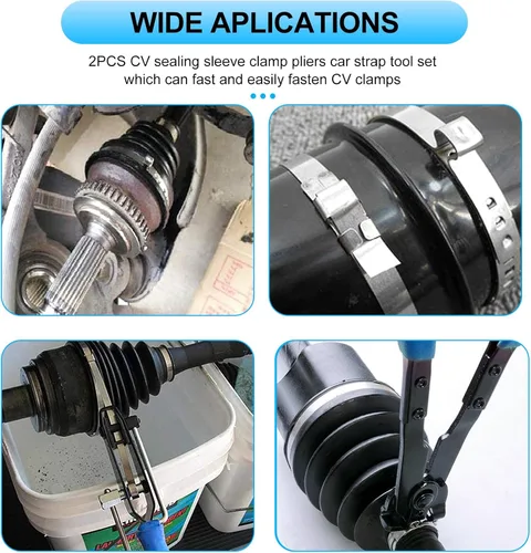 Vista 4 de Alicates de Abrazadera de Funda de Eje de Junta CV, Juego de Herramientas de Abrazaderas de Funda CV Automotriz, Alicates de Abrazadera de Manguera