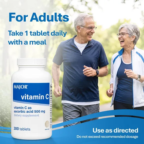 Vista 5 de MAJOR Vitamina C como ácido ascórbico 500 mg, 300 unidades (paquete de 1)