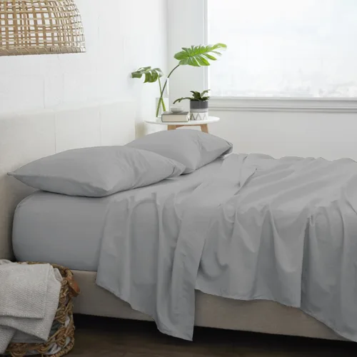 Vista 12 de Sábanas de algodón egipcio de 600 hilos - Sábanas refrescantes de lujo tamaño Queen - Sábanas de algodón suave con tejido satinado para cama Queen