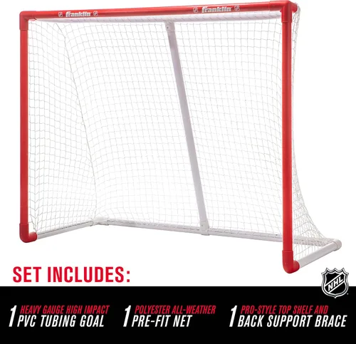Vista 2 de Franklin Sports Portería de hockey callejero de PVC Innernet - 54" x 44