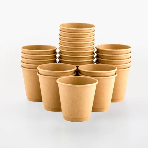 Vista 12 de Restaurantware Tazas de café de papel de 8 onzas, 25 vasos de papel desechables de doble pared, a prueba de fugas, reciclables, vasos calientes