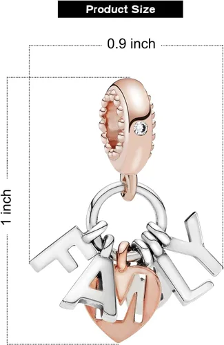 Vista 7 de VALGACLS Dijes de plata de ley 925 con forma de corazón de ratón para pulseras, collar, día de San Valentín, día de la madre, regalo de joyería