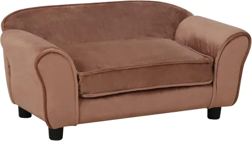 Vista 4 de Sofás y sillas para perros y razas pequeñas/sofá de gato con tela de terciopelo suave/marco de madera, sofá cama para mascotas para gatos/perros