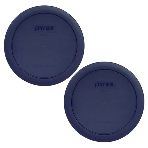 Vista 28 de Pyrex 7201-PC - Tapas de plástico para almacenamiento de alimentos de 4 tazas, color azul oscuro, hechas en EE. UU. - Paquete de 3