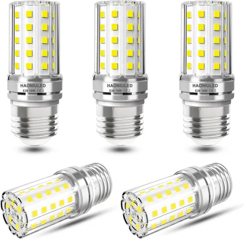 Vista 11 de Bombillas LED E12 10W Bombilla de maíz LED 100W equivalente 1000 lúmenes 3000K blanco cálido no regulable Bombillas LED para candelabro Paquete de 5