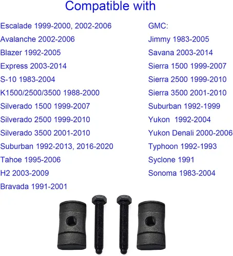 Vista 4 de Tuercas de bloque de ajuste de llave de barra de torsión con pernos para Chevy Silverado Suburban Avalanche Tahoe Express K1500/2500/3500, GMC
