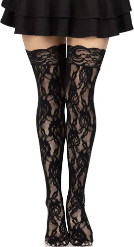 Vista 4 de Leg Avenue womens Hosiery Lace Thigh Highs