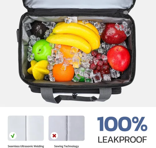 Vista 4 de Maelstrom Portable Collapsible Soft Cooler Bag – 24/30/60 Cans Double-Deck Leakproof Ice Chest for Beach, Camping & Grocery