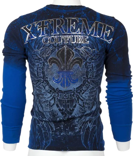 Vista 6 de Xtreme Couture by Affliction - Camisa térmica para hombre, color azul honorable, Azul