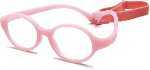 Vista 10 de Cute Baby Glasses 0-6 Months - XXS Round Infant Glasses with Strap - Clear Lens Newborn Spectacles