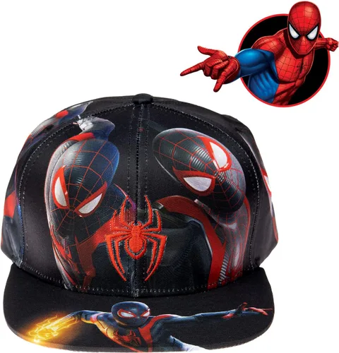 Vista 2 de Marvel Comics - Gorra de béisbol para hombre, diseño de Spiderman, bordadoimpreso