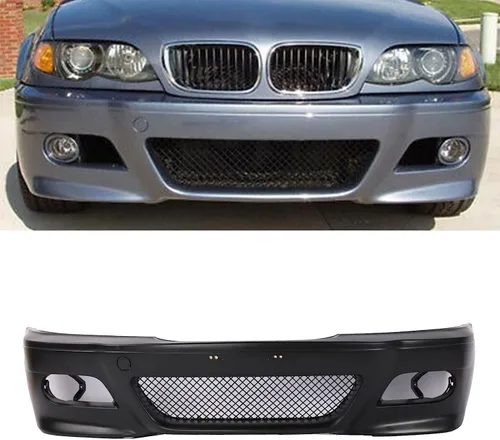 Vista 7 de PENSUN Fundas de parachoques delantero estilo M3 para BMW E46 SEDAN Wagon 1999-2005