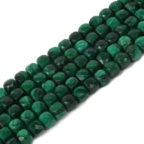 Vista 10 de Justinstones Cuentas sueltas de ágata verde natural de 4 mm, cúbicas, con facetas, para fabricación de joyas de bricolaje, 40,6 cm