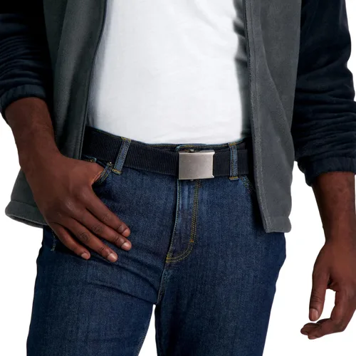 Vista 5 de Columbia Cinturón militar unisex para adultos, correa de algodón ajustable de talla única y hebilla de placa de metal