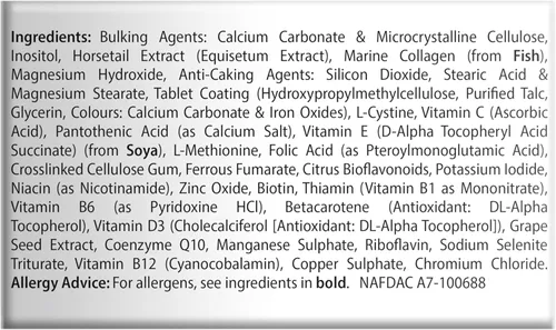 Vista 4 de Perfectil Vitabiotics Multivitamínico Fórmula para el crecimiento y engrosamiento del cabello Apoya el cabello más grueso y saludable Vitamina