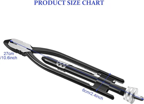 Vista 4 de Alicates de torsión de alambre de seguridad de 9 pulgadas, herramienta de torsión de alambre de avión con 32.8 ft 0.020 in, tornado automático