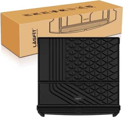 Vista 26 de LASFIT - Tapetes de suelo y maletero de auto, ajuste personalizado, de TPE, para todo tipo de clima, impermeable, juego completo, negros