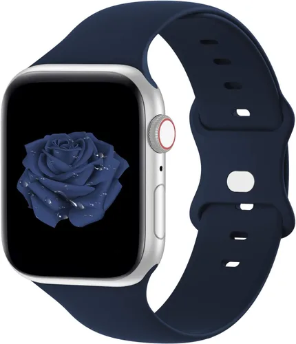 Vista 28 de Bandiction Compatible with Apple Watch Series 3 38mm Series 5 40mm iWatch Bands 38mm 40mm 41mm, Soft Silicone Sport Replacement Strap Compatible for