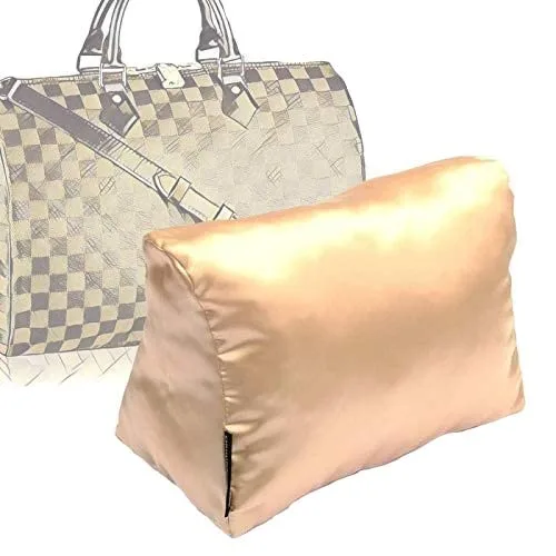 Satin Pillow Luxury Bag Shaper in Champagne Compatible for the Designer Bag Speedy 25