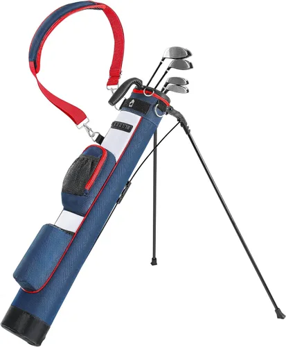 Vista 10 de Bolsa de golf ligera con soporte de Sturdum, bolsa de golf portátil con bolsillo enfriador aislado, fácil de transportar e ideal para campo