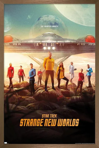 Vista 16 de Trends International Star Trek: Strange New Worlds - Póster de pared de arte clave, 22.4 pulgadas de largo x 14.7 W, versión enmarcada de madera