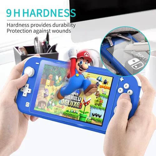 Vista 3 de DLseego Carrying Case for Nintendo Switch Lite, Newest Design Portable Travel Carrying Case 4 in 1 Accessories Kit with 1 Pcs Glitter Case, 2 Pcs