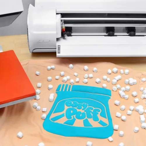 Vista 5 de Siser Easy Puff HTV - Vinilo de transferencia de calor hinchado de 11.8 x 5 pies (naranja) - Compatible con cortadores Siser, Cricut y Silhouette