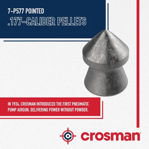 Vista 7 de Crosman 7-P577 Perdigones Puntiagudos Calibre .177, Plomo (500 Unidades)