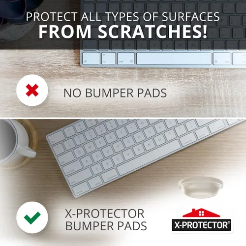 Vista 3 de X-Protector Topes para Puertas de Gabinete 200 Piezas – Topes Transparentes de Silicona de 1/2" – Topes Ideales para Gabinetes – Silenciador