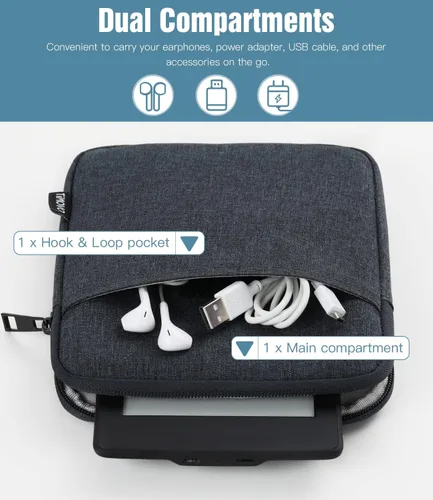 Vista 5 de TiMOVO Funda de 6-7 pulgadas para eReader Book Paperwhite/Colorsoft Signature Edition, Funda Protectora Bolsa Estuche de Transporte