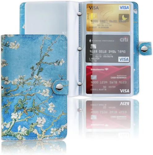 Vista 10 de lizimandu Libro Tarjetero para Tarjetas de Visita, Estuche Libro de Tarjetas de Visita de Cuero PU, Carpeta Organizadora para Tarjetas