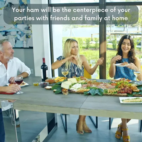 Vista 5 de Monte Nevado Jamón Ibérico de Jamón – Grano – Con Soporte de Jamón y Cuchillo – Peso Mínimo 16.5 lb, 28 Meses Tiempo Promedio de Curado – 50% Jamón