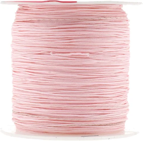 Vista 66 de Mandala Crafts Cordón de Satén de Nylon para Fabricación de Joyas - 1mm 109 Yardas Cuerdas de Nylon Champagne Rattail Cordón de Nudo Chino