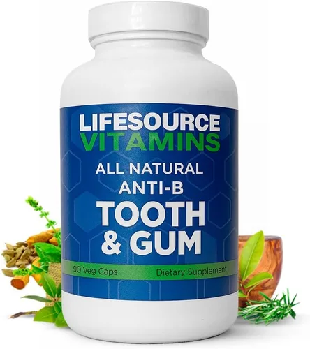 Vista 6 de LifeSourceVitamins Dientes y encías - Anti-B - Soporte - 90 cápsulas - Fórmula patentada - LVs, 1 unidad (paquete de 1)