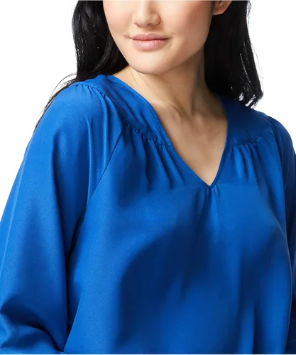 Vista 4 de Nautica Camisa de manga larga con cuello en V para mujer