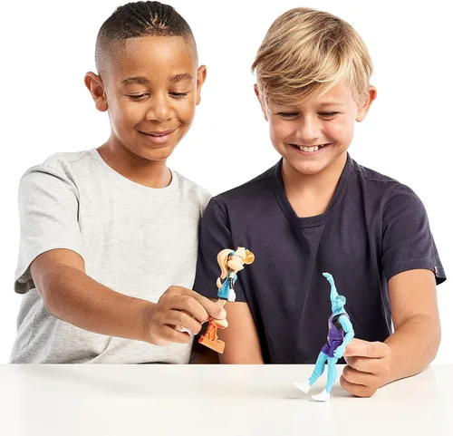 Vista 3 de Moose Toys Bunny Space Jam: A New Legacy - Paquete de 2 - Rivales en la Cancha - Lola & Wet/Fire, Multicolor (14580)