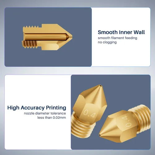 Vista 3 de ELEGOO 26 piezas de boquillas MK8 de 0.4mm, boquillas de hotend de latón para impresora 3D con agujas y herramientas DIY para Neptune 3/3 PRO/3
