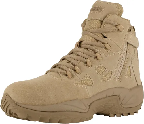 Vista 8 de Reebok Botas tácticas para hombre RB8694 Rapid Response RB con punta de composite de 6 pulgadas, con cierre lateral, color desierto, para uso