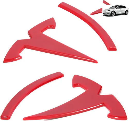 Vista 15 de Nanaholy Accesorios para Emblema de Tesla Model Y Adhesivo 2PIEZAS/Set 2024 2023 2022 2021 2020, No es Compatible con la Nueva Versión Model Y Negro