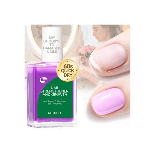 Vista 11 de Fortalecedor de uñas y crecimiento para uñas dañadas: rosa nude, endurecedor de uñas de proteína de 0.5 fl oz, extra fuerte y crecimiento para uñas