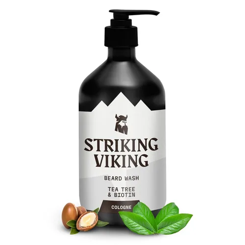 Vista 15 de Striking Viking Jabón y acondicionador para barba – 20 onzas líquidas, menta y eucalipto – Limpieza profunda y alivio de picazón Champú