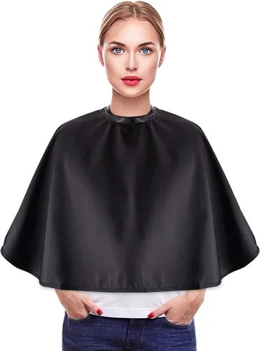 Vista 8 de Noverlife Maquillaje Cabo Shortie Makeover Bib Salón de Belleza Smock para Clientes Peine Barba Afeitado Peluquería Champú Capa