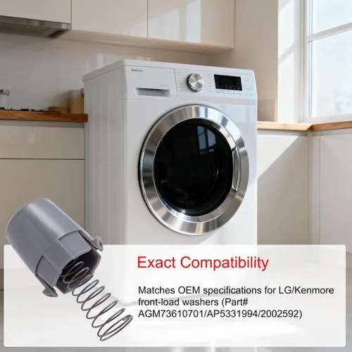 Vista 4 de AGM73610701 Kit de émbolo magnético para puerta de arandela y resorte (paquete de 2) - Piezas de repuesto compatibles con LG/Kenmore