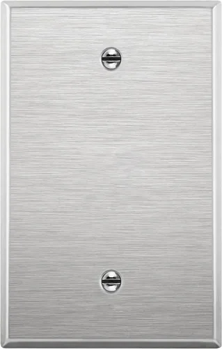 Vista 19 de LIDER Placa de pared de metal en blanco, cubierta de salida en blanco de acero inoxidable, resistente a la corrosión, tamaño mediano de 1 banda